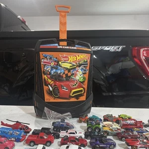 Hot Wheels Rolling Carrying Case w/ Pull Handle 100-Cars Diecast W/86 CARS SHOWN - Picture 1 of 15