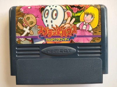 Splatterhouse Wanpaku 涂鸦 Famicom 墨盒 已清洁、已测试、工作 namcot — 第 1/4 张图片