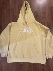 Kith Treats Hoodie Sweatshirt Mens XL Peach Tan Pullover Heavyweight Terry - Picture 1 of 8