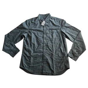 J Crew Hombre Talla M Verde Suave Denim Algodón Camisa Abotonada Nueva - Imagen 1 de 7
