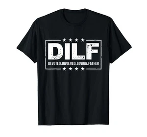 Herren T-Shirt Small DILF Devoted Involved Loving Father schwarz - Bild 1 von 1