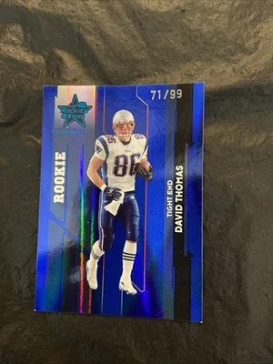 David Thomas 2006 Leaf Rookies & Stars Blue Longevity Rookie #217 /99 Patriots  - Image 1 of 2