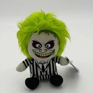 "Traje de peluche Beetlejuice pelo verde a rayas 8"" muñeca de peluche Tim Burton" - Imagen 1 de 7