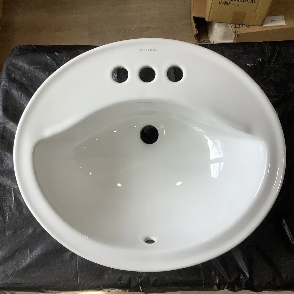 Овальная раковина для туалета STERLING белая 442001-4-8 RM7 - Изображение 1 из 4