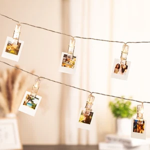 Northlight 15-Count Clothes Pin Photo Holding LED Patio String Lights Warm White - Picture 1 of 8