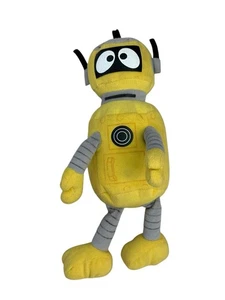 Peluche robot Yo Gabba Gabba Plex 10" jaune peluche personnage rétro - Photo 1/6