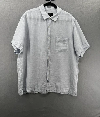 Club Room Shirt Mens Size XL Light Blue 100% Linen Button Up Coastal Resort Wear - Image 1 of 4