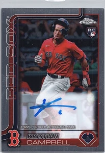 Autógrafos de novato Topps 2025 cromados #RA-KC Kristian Campbell - Imagen 1 de 2