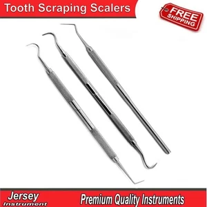 Dental Sickle Scaler Probe Tooth Plaque Calculus Remover Teeth Cleaning Scrapper - Picture 1 of 7