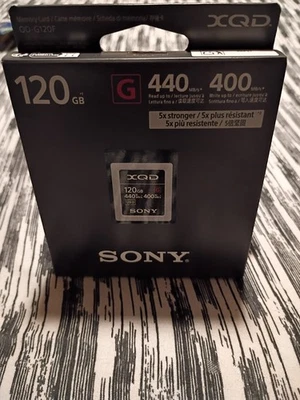 BRAND NEW!!!!!!! Sony 120GB 440MB/s XQD G Series Memory Card QD-G120F  - Image 1 of 3