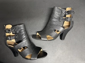 Marc Fisher Women's Black Block Heel Sandals Size 7.5 (Z21) - Picture 1 of 9