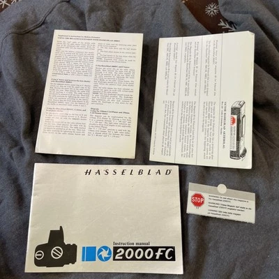 Hasselblad 2000FC Instructions Manual With Addendums For Magazine & Lenses New - Image 1 of 4