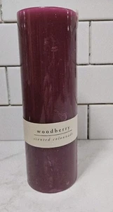 NEU VERSIEGELT PIER 1 IMPORT 3X9 STUMPENKERZE WOODBERRY WEINROT - Bild 1 von 10