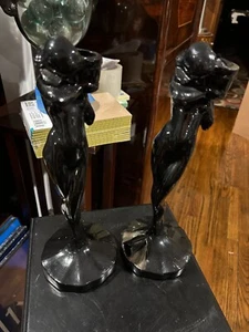 Art Deco Sarsaparilla Design of Frankart Nymph Metal Candle Holder - 1984 PROP - Picture 1 of 2