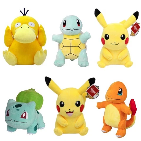 Pokemon Pikachu Bulbasaur Charmander Squirtle Plush Stuffed Animal 5-8" Toy New Cover