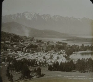 Linterna Mágica Deslizable Foto Queenstown Lago Wakatipu Muir & Moodie Nueva Zelanda - Imagen 1 de 3