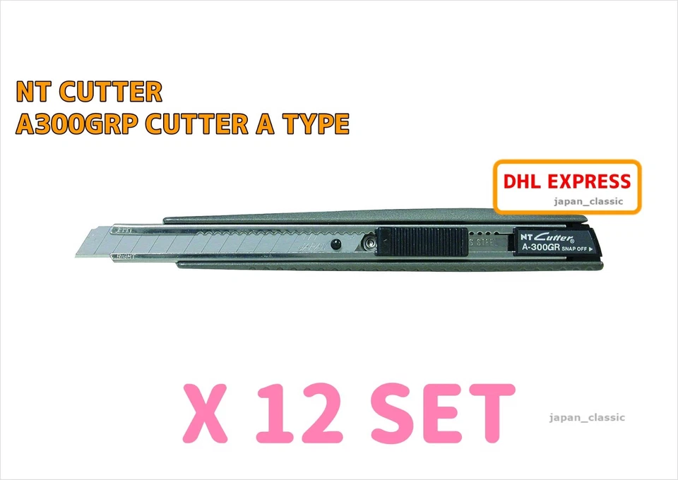 NT Cutter Aluminum Knife A-300grp 9mm Auto Lock Made in Japan