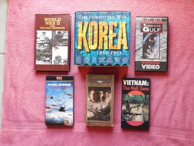 War Documentaries - lot of used VHS tapes...  Pearl Harbor to Desert Storm. - Image 1 of 4