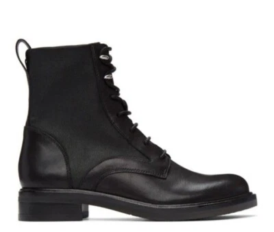 Rag & Bone Slayton Black Ankle Leather Laceup Boot Size 7.5 NEW NWOB Combat - Image 1 of 4