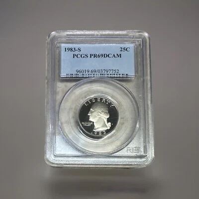 1983-S 25c PR69 DCAM PCGS Graded Certified Washington Quarter - Image 1 of 2