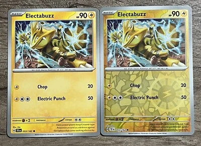 Pokémon Electabuzz REVERSE HOLO 2 CARD SET 053/162 Sv05: Temporal Forces - Image 1 of 2