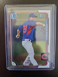 2015 Bowman Chrome - JUSTIN STEELE, 1st Bowman Chrome Rookie Card #BCP159, Cubs! - Picture 1 of 2