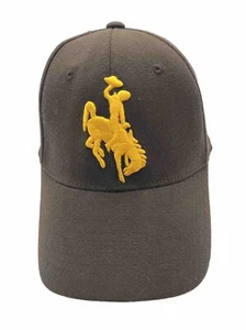 Sombrero vaquero a caballo bordado dorado negro de la Universidad de Wyoming talla única S/M - Imagen 1 de 8