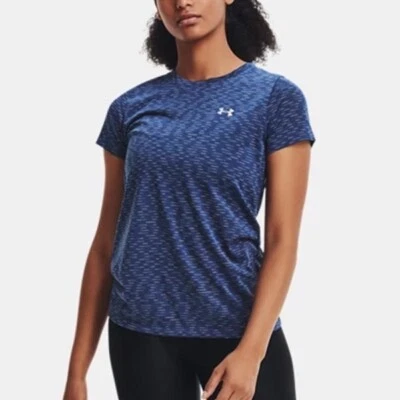 Camiseta Top Under Armour Para Mujer UA Tech Dash Manga Corta Neptuno Talla XS Foto 1 de 4