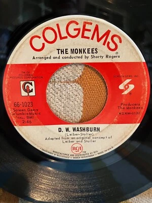 Monkees D.W. Washburn/It's Nice To Be With You 45rpm FREE SHIP clean no writing - Image 1 of 4
