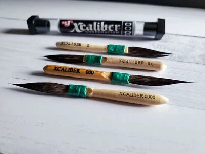 MACK X-Caliber Pinstriping Paint Brush Sizes #0000, #000, 00,#0 OR Set of Four