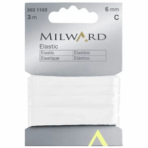 Herramientas de acolchado de costura Milwards de calidad premium: 3m x 6 mm: blancas - Imagen 1 de 1