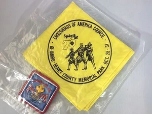 1976 Crossroads of America Council Bi-Jamboree Halstuch & Aufnäher - Bild 1 von 1