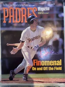 Steve Finley Hand Signed Padres Magazine 1994 - Picture 1 of 5