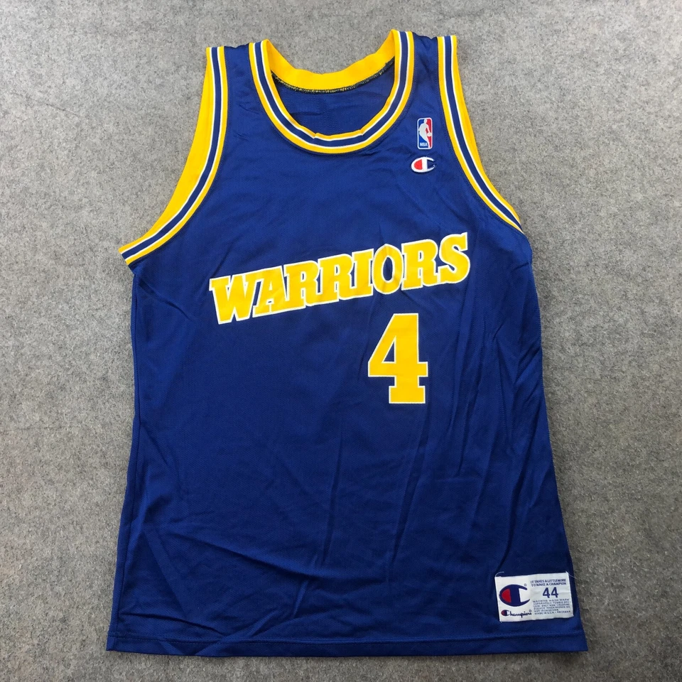 Camiseta deportiva vintage de los Golden State Warriors Chris Webber para hombre mediana 44 azul amarillo Foto 1 de 4