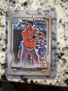 Topps Gypsy Queen 2020 bazuca tarjeta trasera Houston Astros Michael Brantley #16 - Imagen 1 de 2