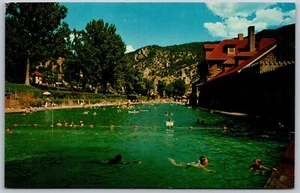 Vtg Glenwood Springs Colorado CO Hot Springs Pool View Postcard - Picture 1 of 2