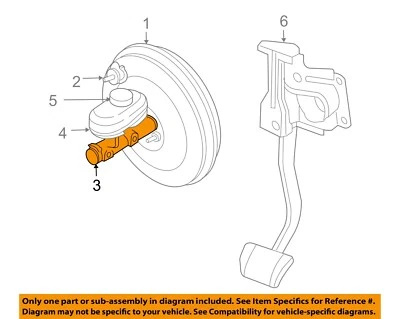 Cilindro maestro de freno Jeep Chrysler OEM 99-03 Grand Cherokee 5011260AB Foto 1 de 2