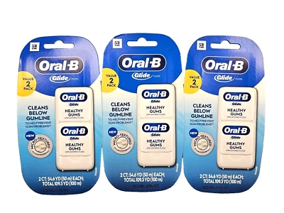 Fio dental Oral-B Glide ProHealth 54,6yd cada (3 pacotes duplos) - Imagem 1 de 2