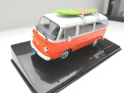 Volkswagen VW T2 Bus Modèle Réduit Orange/Blanc En 1:43 IXO CLC302 - Photo 1/4