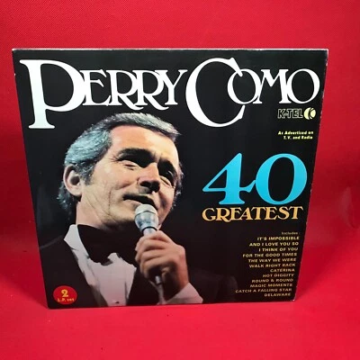 PERRY COMO 40 Greatest 1975 UK DOUBLE VINYL LP Magic Moments best of hits sing ~ - Image 1 of 4