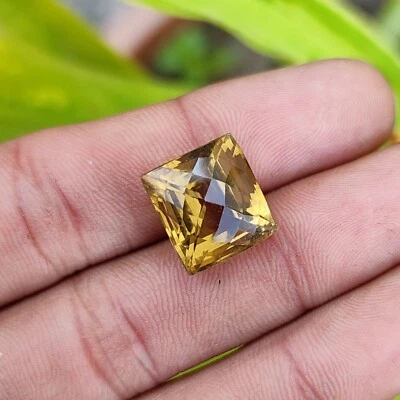 Natural 14.70 Ct Certified Brazilian Yellow Citrine Loose Gemstone AAA+ Cutting - Image 1 of 4