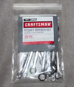 Craftsman 10pc Mini Midget Wrench Set SAE/Metric (5-9MM, 3/16"-7/16") NEW - Picture 1 of 1
