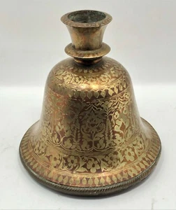 Antiker Mogul (Indien) Bronze Wasserpfeife Basis Kupfer eingelegt 18. Jahrhundert - Bild 1 von 9