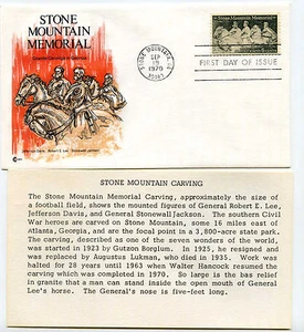 1408 Stone Mountain Memorial, Cover Craft Cachets, CCC, FDC - Picture 1 of 1