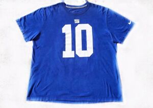 NY 10 MANNING XXL Nike NFL T Shirt Giants Blue White Logo Mens Eli