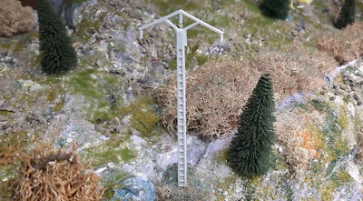 MAQUETTE 56 pylônes ho 5 poteaux béton gris moyenne tension isolateurs 1/87 train maquette