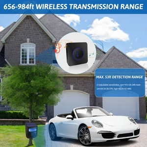 2-Pack Solar Driveway Alarm Long Range Wireless DIY Security Alert YYNL - Picture 1 of 8