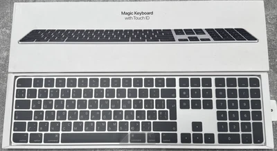 UKRAINIAN APPLE MAGIC KEYBOARD W/ NUMERIC KEYPAD TOUCH ID BLACK MMMR3UA/A A2520 - Image 1 of 4