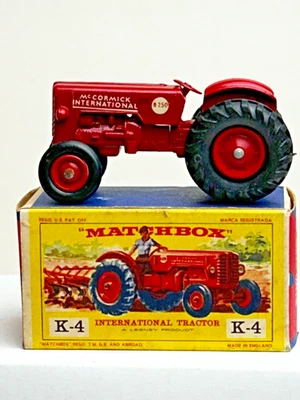 Matchbox King Size No. K-4 McCormick International Farm Tractor & Original Box - Image 1 of 4