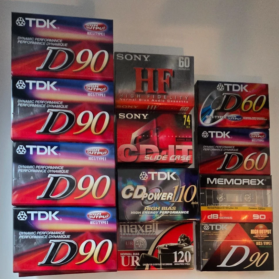 MULTIPLE Blank Cassette Tapes - Sony, TDK, Maxell, Memorex 60,74,90,110,120 min FAST Ship